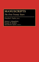 Manuscripts : the first twenty years /