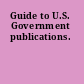 Guide to U.S. Government publications.
