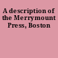 A description of the Merrymount Press, Boston