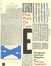 Fine print on type : the best of Fine print magazine on type and typography /