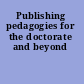 Publishing pedagogies for the doctorate and beyond