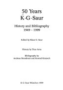 50 years K.G. Saur : history and bibliography, 1949-1999 /