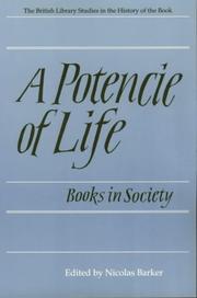 A potencie of life : books in society /