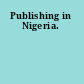 Publishing in Nigeria.