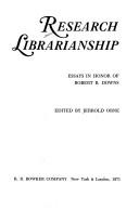 Research librarianship /