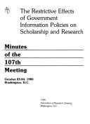 Minutes of the meeting - Association of Research Libraries.