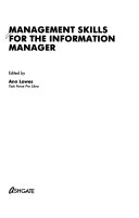 Management skills for the information manager /