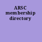 ARSC membership directory