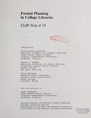 Formal planning in college libraries /