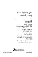 For the good of the order : essays in honor of Edward G. Holley /