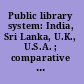 Public library system: India, Sri Lanka, U.K., U.S.A. ; comparative library legislation /