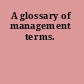 A glossary of management terms.