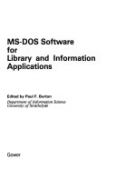 MS-DOS software for library and information applications /