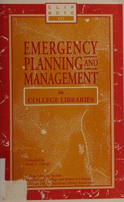 Emergency planning and management in college libraries /