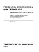 Personnel organization and procedure ; a manual suggested for use in public libraries.