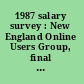 1987 salary survey : New England Online Users Group, final report /