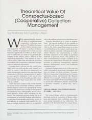 Cooperative collection management : the conspectus approach /