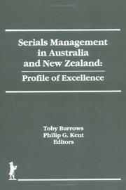 Serials management in Australia and New Zealand : profile of excellence /
