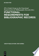 Functional requirements for bibliographic records : final report /