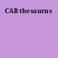 CAB thesaurus