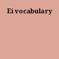 Ei vocabulary