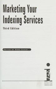 Marketing your indexing services /