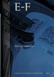 Library of Congress classification. E-F. History: America /