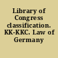 Library of Congress classification. KK-KKC. Law of Germany /