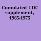 Cumulated UDC supplement, 1965-1975
