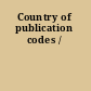 Country of publication codes /