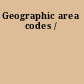 Geographic area codes /