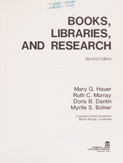 Books, libraries, and research /