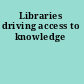 Libraries driving access to knowledge