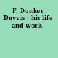 F. Donker Duyvis : his life and work.