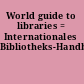 World guide to libraries = Internationales Bibliotheks-Handbuch