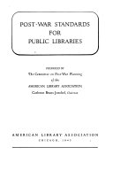 Post-war standards for public libraries /