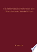 Die Werke Friedrich Christoph Oetingers : chronologisch-systematische Bibliographie 1707-2014 /