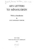 AE's letters to Mínanlábáin /