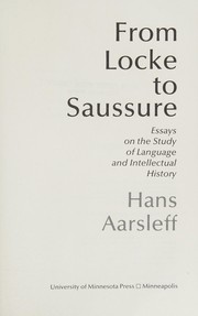 From Locke to Saussure : essays on the study of language and intellectual history /