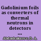 Gadolinium foils as converters of thermal neutrons in detectors of nuclear radiation