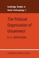 The political organization of Unyamwezi /