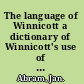 The language of Winnicott a dictionary of Winnicott's use of words /