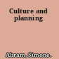 Culture and planning