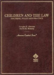 Children and the law : doctrine, policy, and practice /
