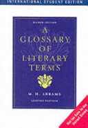 A glossary of literary terms /