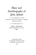 Diary and autobiography of John Adams /