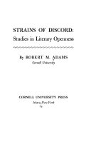 Strains of discord: studies in literary openness.