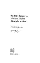 An introduction to modern English word-formation.