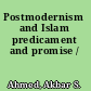 Postmodernism and Islam predicament and promise /