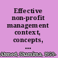 Effective non-profit management context, concepts, and competencies /